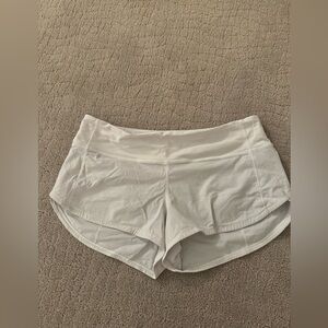 Women’s white lululemon shorts